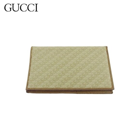 GUCCI long bill holder beige Authentic Used - Picture 1 of 11